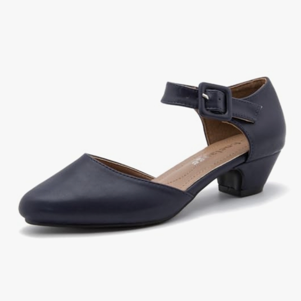 Chic Black Ankle Strap Heels
